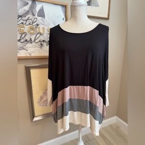 5 for $30 BOUTIQUE TICKLED TEAL Colorblock Top